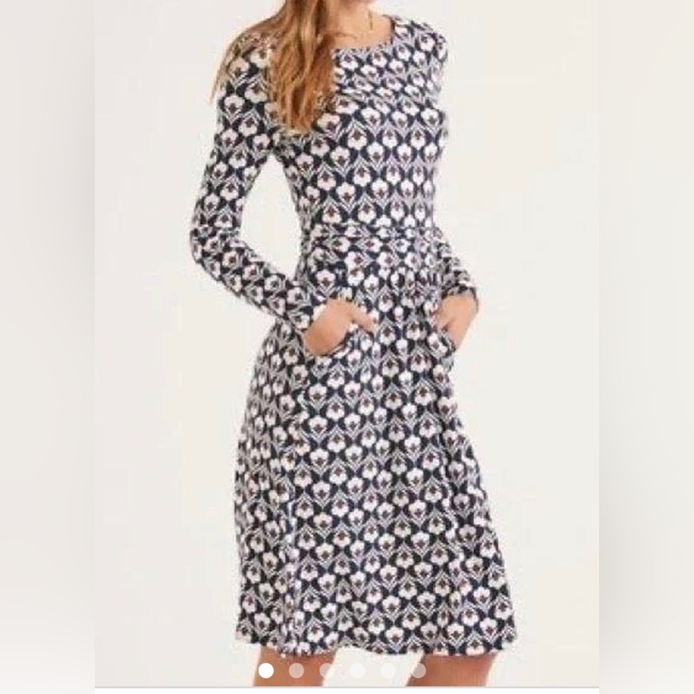 Boden long sleeve dress with pockets